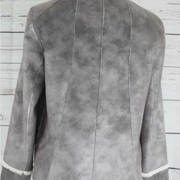 PECK & PECK Weekend Women Faux Fur Lined Soft Grey Reversible Jacket, Sz… - Picture 2 of 13